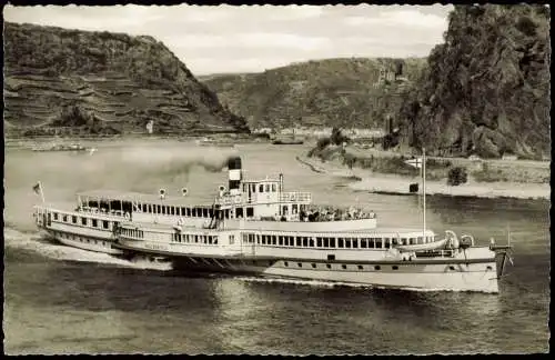 Dampfer DRACHENFELS Köln-Düsseldorfer Rheindampfschiffahrt 1959