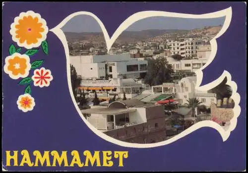 Postcard Hammamet Panorama-Ansicht vue générale 1994