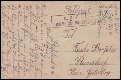Militär Propaganda 1.WK Erster Weltkrieg Rußland Friedhof Russia 1916