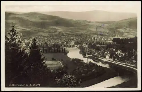 Ansichtskarte Witzenhausen Panorama-Ansicht 1930