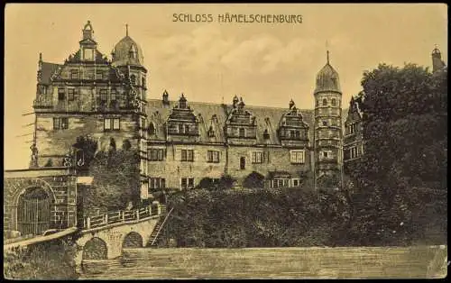 Ansichtskarte Emmerthal SCHLOSS HÄMELSCHENBURG (Künstlerkarte) 1910