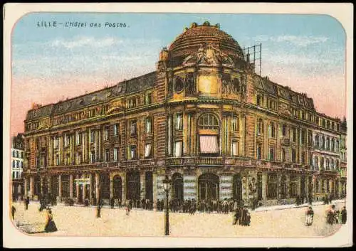 CPA Lille Hôtel des Postes (Künstlerkarte) 1910