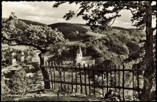 Werdohl Umlandansicht Werdohl-Eveking im Sauerland Ev. Kirche 1960