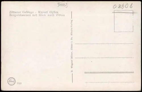 Oybin Bergrestaurant mit Blick nach Zittau Zittauer Gebirge 1940