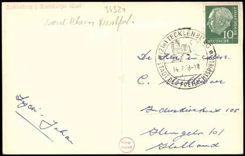 Ansichtskarte Tecklenburg Panorama-Ansicht; Teilansicht 1958