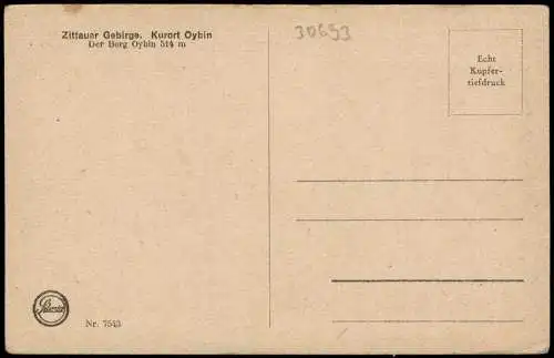 Ansichtskarte Oybin Der Berg Oybin 514 m, Zittauer Gebirge 1928