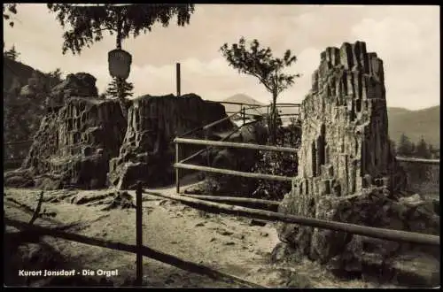 Ansichtskarte Jonsdorf Zittauer Gebirge Kurort Jonsdorf Die Orgel 1961