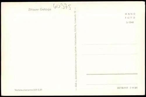 Ansichtskarte Jonsdorf Zittauer Gebirge Kurort Jonsdorf Die Orgel 1961