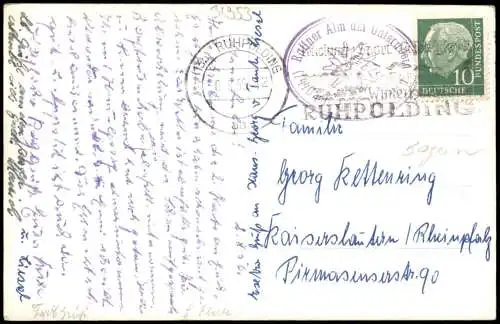 Ansichtskarte Ruhpolding Umland-Ansicht Raffner Alm bei Ruhpolding 1958