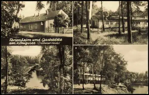 Tornau DDR Mehrbild-AK Dübener Heide Ferienheim Gaststätte am Königssee 1970