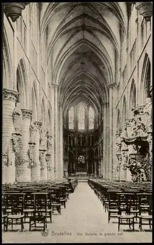 Postkaart Brüssel Bruxelles Eglise Sainte-Gudule (Kirche) 1910