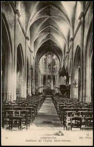 CPA Compiègne Intérieur de l'Eglise Saint-Antoine 1910