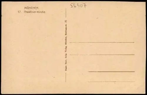 Ansichtskarte München Theatinerkirche 1920