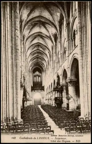 CPA Lisieux Cathédrale de LISIEUX Intérieur 1918