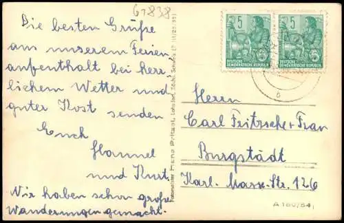 Ansichtskarte Postelwitz-Bad Schandau Straßen Ansicht zur DDR-Zeit 1960