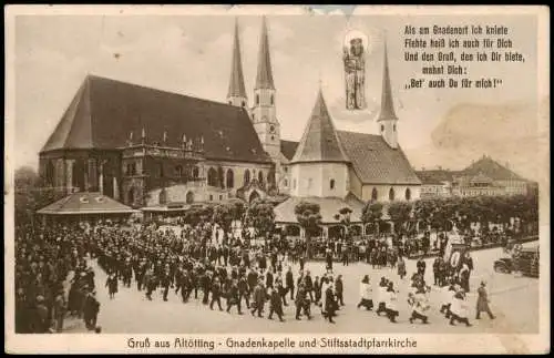 Ansichtskarte Altötting Gnadenkapelle und Stiftsstadtpfarrkirche 1934