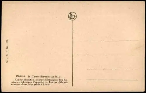 Antwerpen Anvers Anvers St. Charles Borromée (Gebäude-Innenansicht) 1910