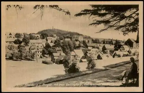 Altenberg (Erzgebirge) Panorama-Ansicht mit d. Geisingberg zur DDR-Zeit 1953