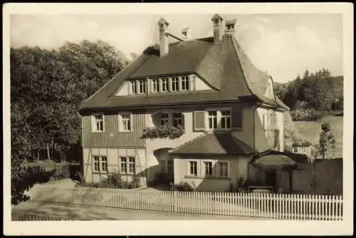 Ansichtskarte Oybin Landhaus Hellmut Kurort Oybin zur DDR-Zeit 1956