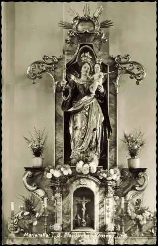 Ansichtskarte Kössen (Tirol) Marienaltar Pfarrkirche Innenansicht 1960