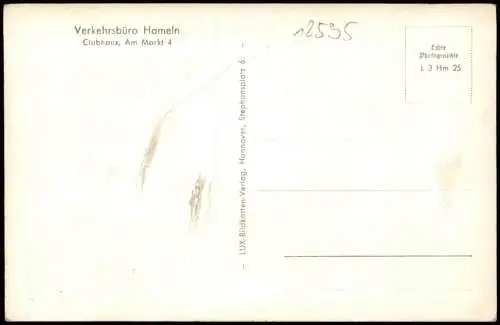 Hameln Mehrbildkarte mit Ortsansichten, Rattenfänger, Häuser 1955