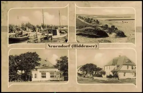 Neuendorf-Hiddensee Hiddensjö, Hiddensöe Mehrbildkarte mit 4 Ortsansichten 1964