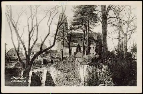 Ansichtskarte Reinsberg (Sachsen) Partie an der Kirche zur DDR-Zeit 1958