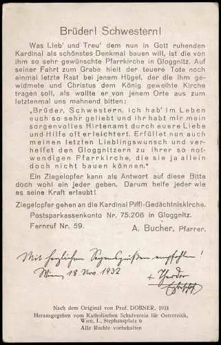 Religion & Kirche Allgemein: Erzbischof Dr. Friedrich Gustav Kardinal Piffl 1931