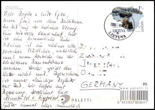 Postcard  Luftbilder Traika Vilnius Memel Kaunas Klaipeda 2004