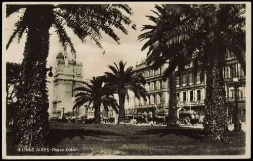 Postcard Buenos Aires Paseo Colón. 1932  Argentinien Argentina