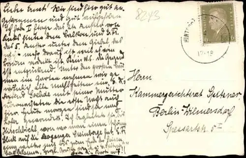 Ansichtskarte Hintersee-Ramsau bei Berchtesgaden Straßenpartie Gasthaus 1930