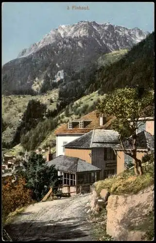 Ansichtskarte Finhaut Dorfpartie mit Hotel 1914