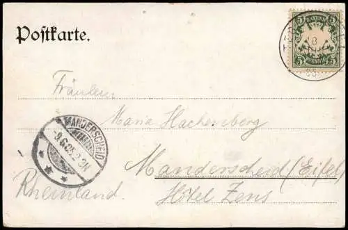 Ansichtskarte Bad Wiessee Gruss  Tegernsee 1905    Manderscheid Ankunftsstempel