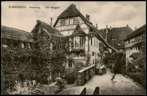 Ansichtskarte Eisenach Wartburg Der Burghof 1910