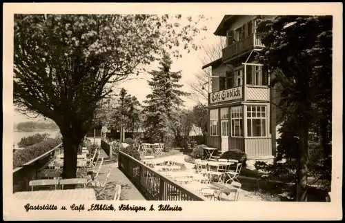Pillnitz Gaststätte u. Café Elbblick Söbrigen b. Pillnitz 1961