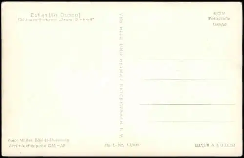 Ansichtskarte Dahlen FDJ-Jugendherberge Georgi Dimitroff zur DDR-Zeit 1961