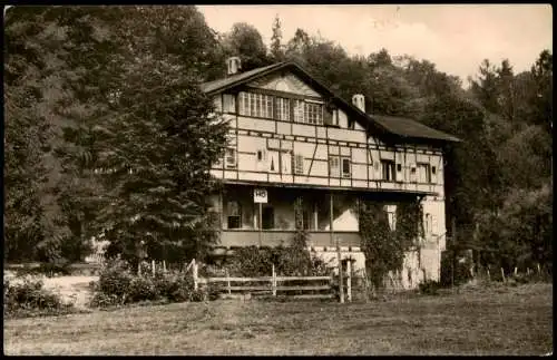 Ansichtskarte Grimma Gaststätte Schiffmühle zur DDR-Zeit 1963