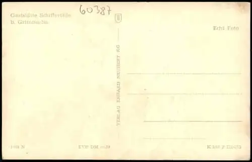 Ansichtskarte Grimma Gaststätte Schiffmühle zur DDR-Zeit 1963