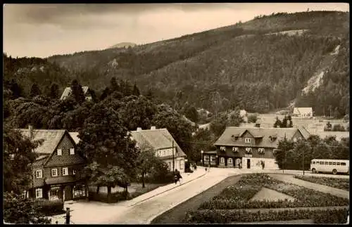 Ansichtskarte Jonsdorf Hotel Dammschenke mit Buchberg 1953