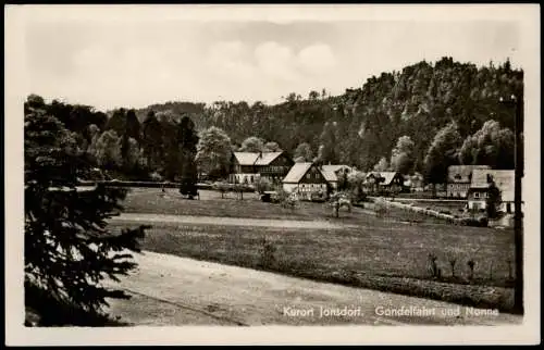 Ansichtskarte Jonsdorf Gondelfahrt und Nonne 1954