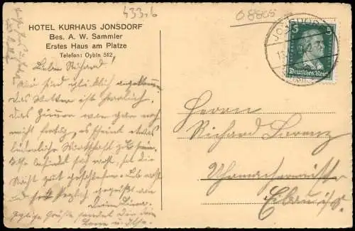 Ansichtskarte Jonsdorf Nonnenfelsentreppe Oberlausitz 1927