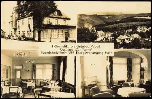 Grünbach (Vogtland) DDR  Gasthaus Zur Tanne Betriebsferienheim VEB  Halle 1975