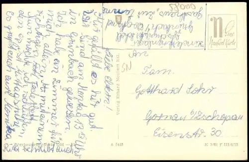 Grünbach (Vogtland) DDR  Gasthaus Zur Tanne Betriebsferienheim VEB  Halle 1975