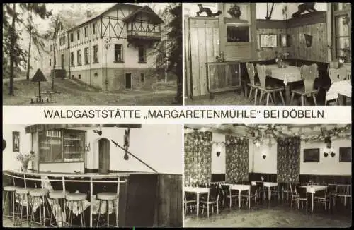 Döbeln DDR Mehrbild-AK WALDGASTSTÄTTE MARGARETENMÜHLE BEI DÖBELN 1985