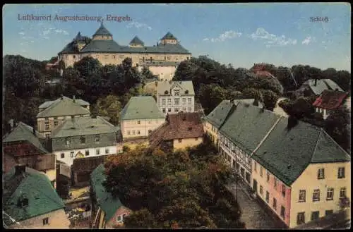 Ansichtskarte Augustusburg Erzgebirge Augustusburg Straße 1919