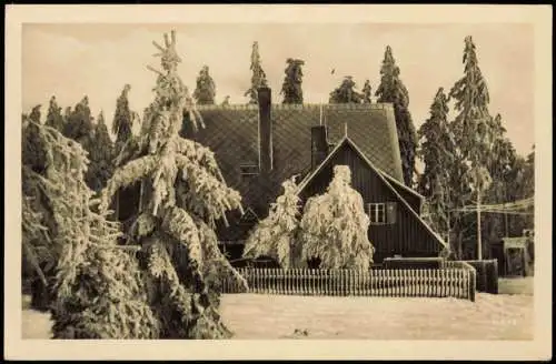 Altenberg (Erzgebirge) Waldschänke "Altes Raupennest" im Winter 1958