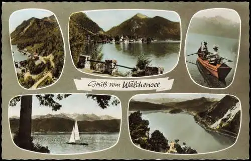 Ansichtskarte Kochel am See Walchensee Mehrbild AK Color 1962