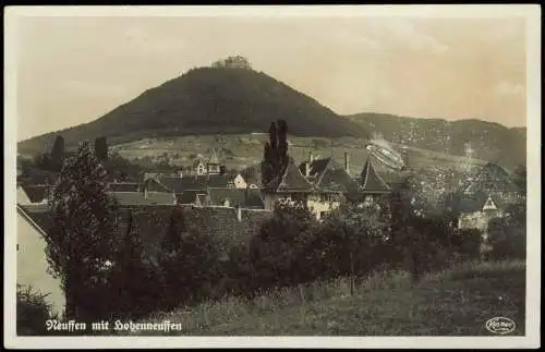 Ansichtskarte Neuffen Stadt und Hohenneuffen 1932