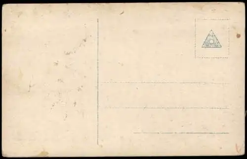 Künstlerkarte Mode Kleidung Frau in gestreiften Kleis Fotokunst 1916