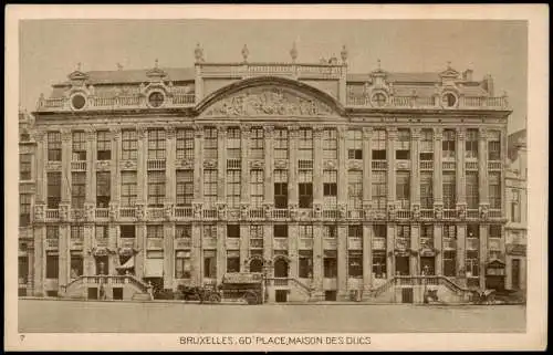 Postkaart Brüssel Bruxelles Grand PLACE MAISON DES DUCS 1910